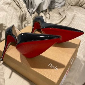 Christian Louboutin- black patent leather- Iriza